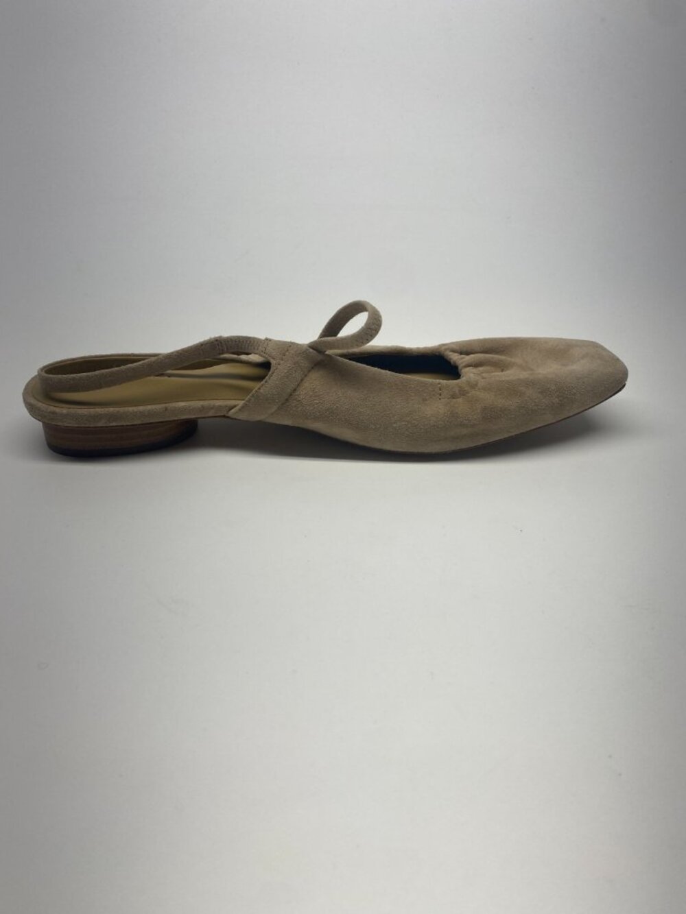 Vince Venice Women's Beige Suede Square Toe Slingback Flat Sz 11 - Picture 6 of 12